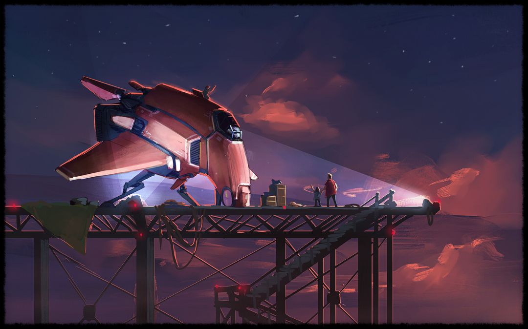 Landing pad | 2D Vehicle Concept Art