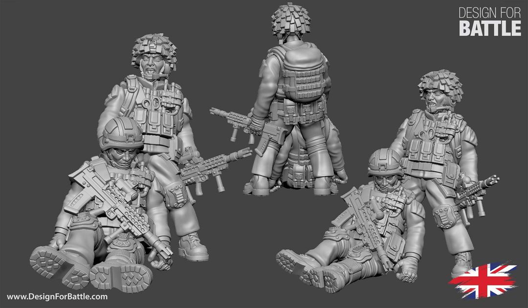 Design For Battle [28mm Miniature sculpts; Modern British miniatures - Virtus 2022] by Luke M.