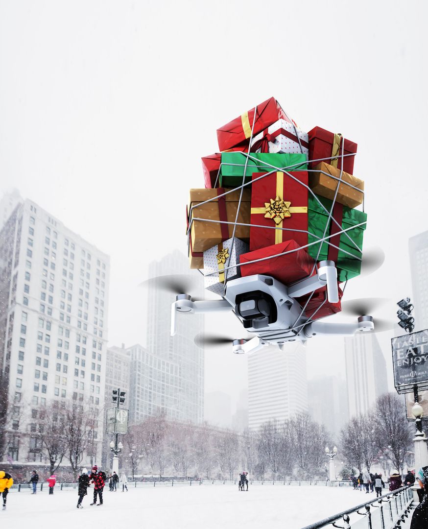 Christmas Delivery Drone by David R.