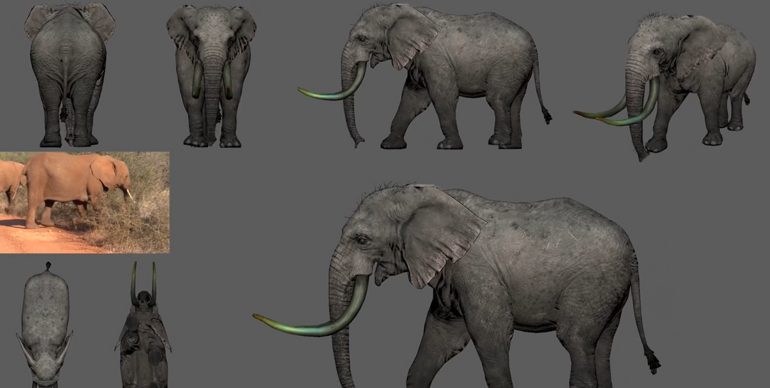 Elephant walk cycle rework
