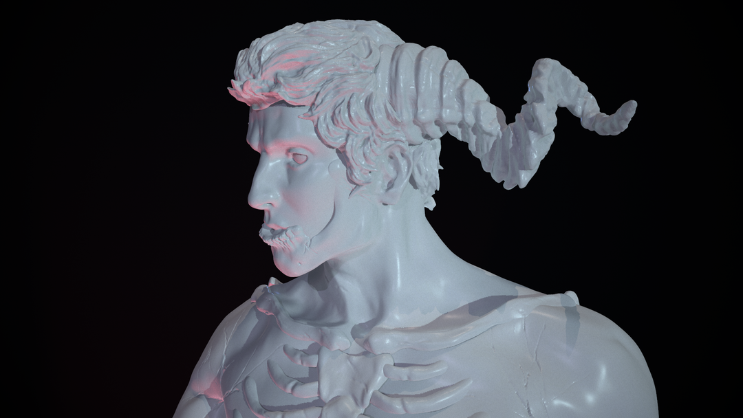 Character based on classical Greek Statues