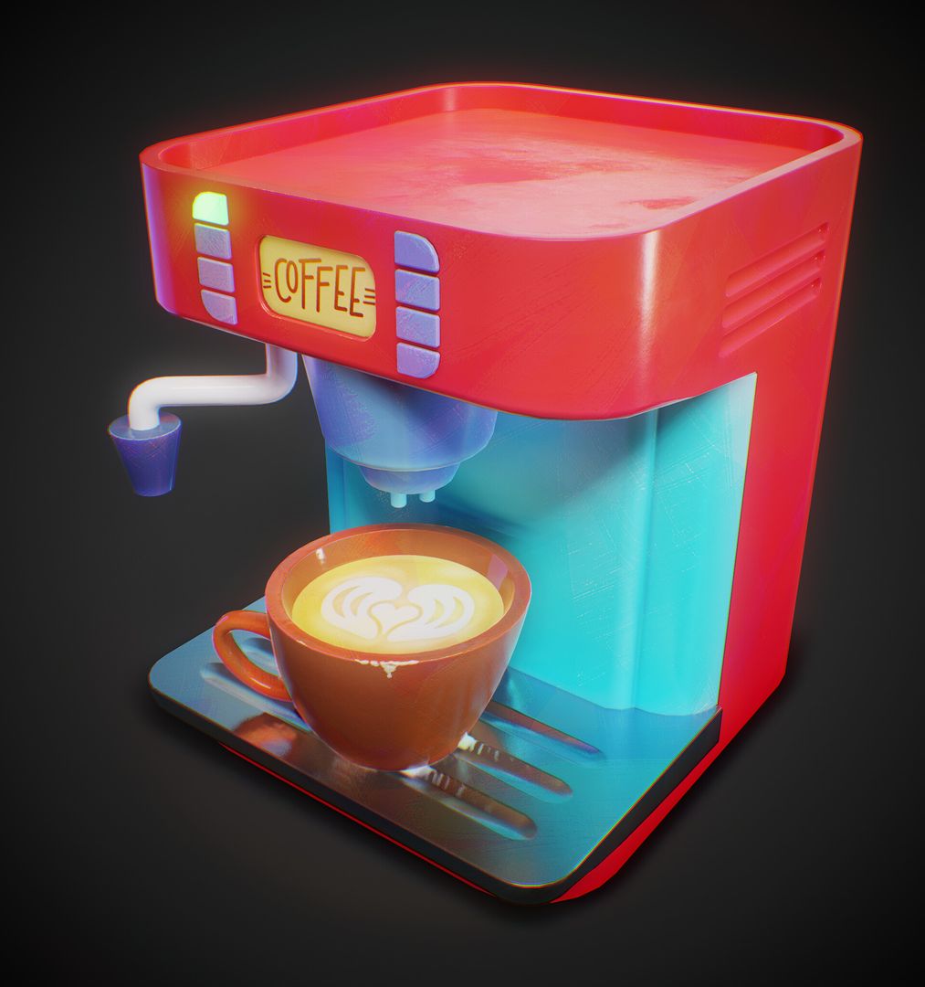 Coffee Machine - Stylized Prop by Igor B.