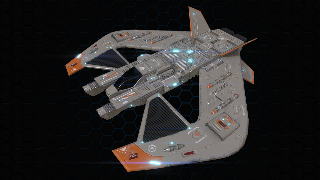 Fighter Class Spaceship 3D Model For "Space Born 2" Indy Game Project