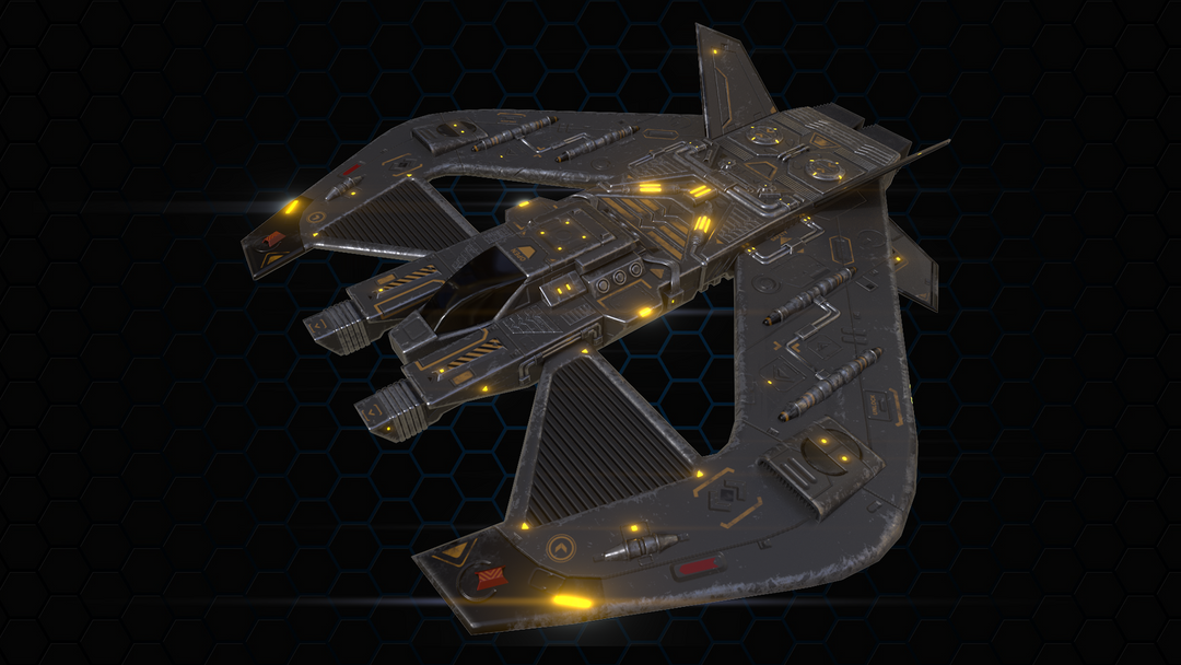 Fighter Class Spaceship 3D Model For "Space Born 2" Indy Game Project
