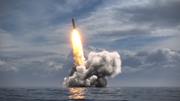 Ballistic missile launch from underwater