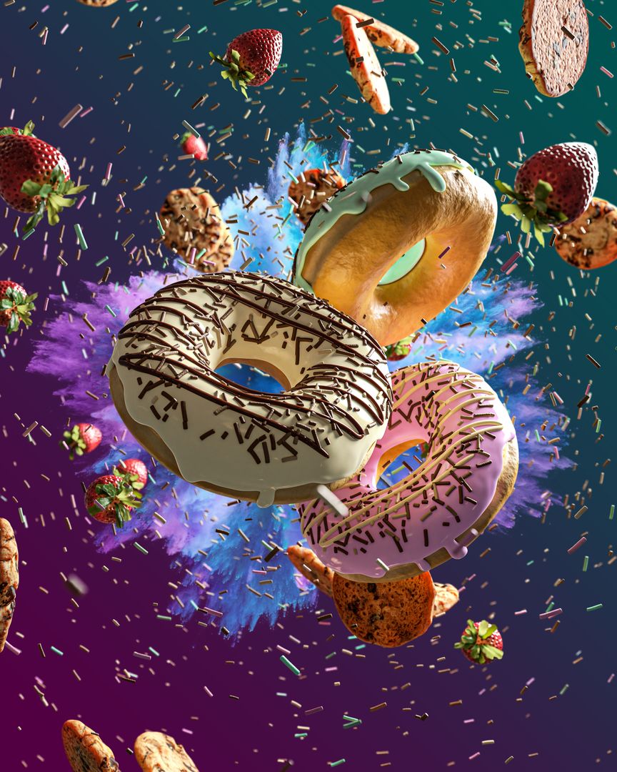 Donuts explosion