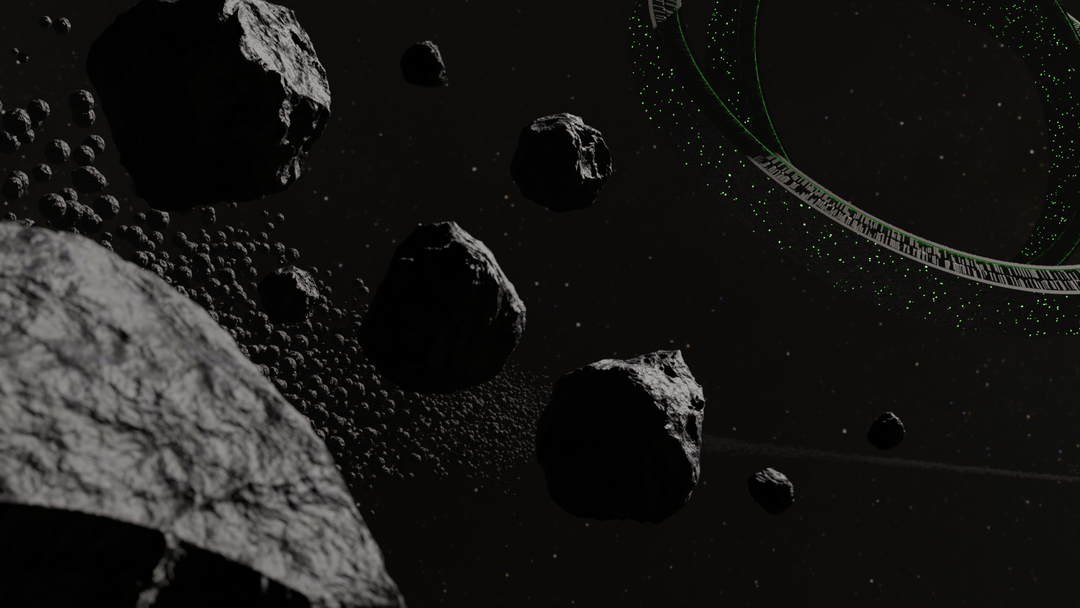 Asteriod Feild Desktop Background