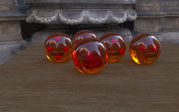 Esferas do Dragão feita no C4D e com Renderer Corona e HDRI!