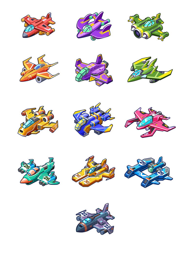 Plane Designs - Mobile Game Assets
