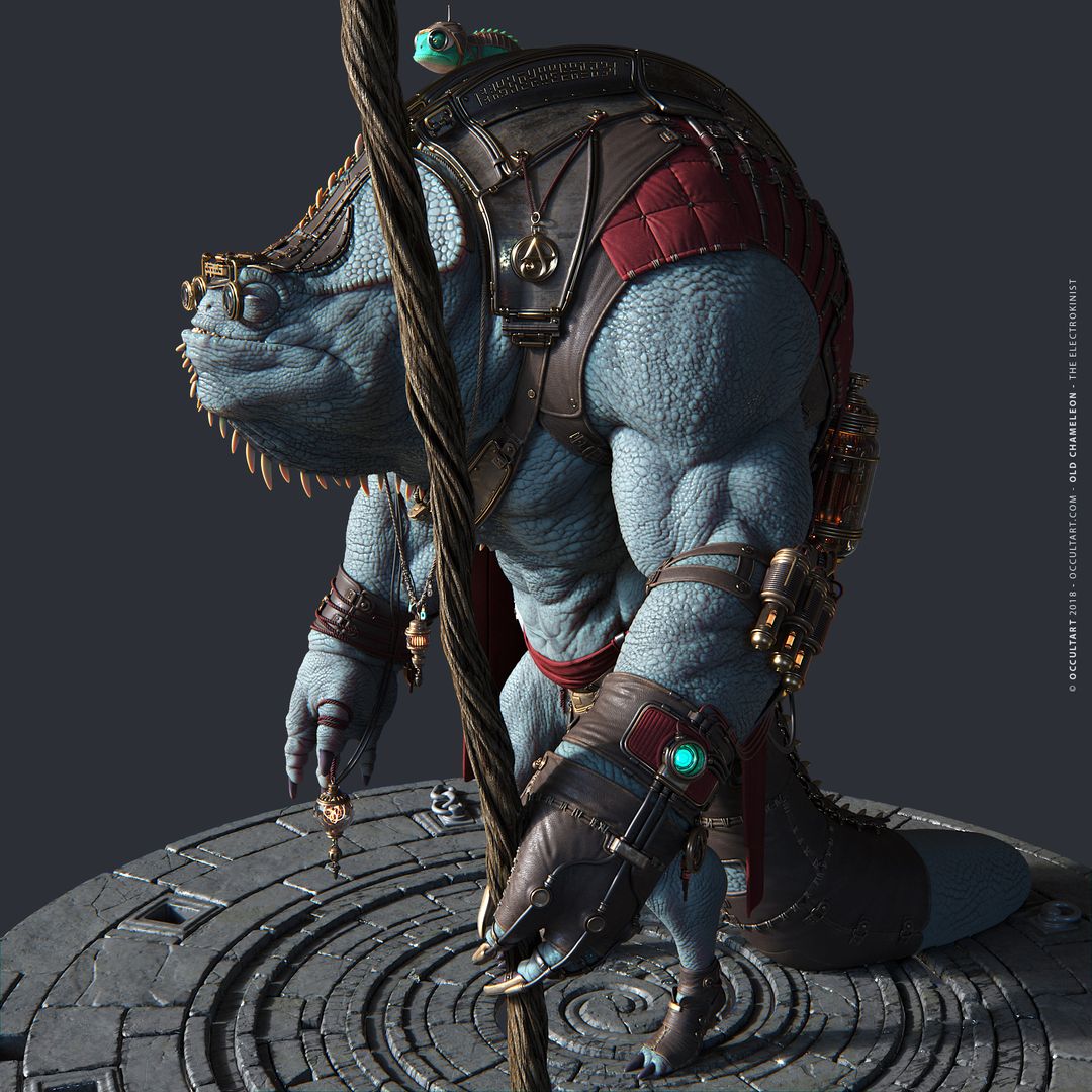 Old Chameleon - Corona Renders