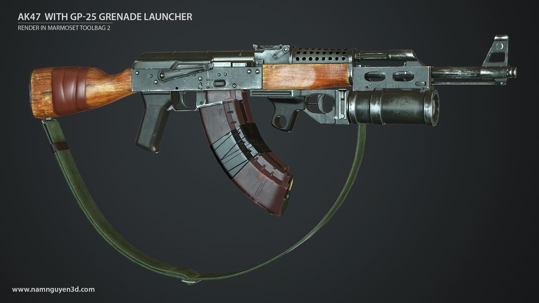AK47 With GP-25 Grenade Launcher