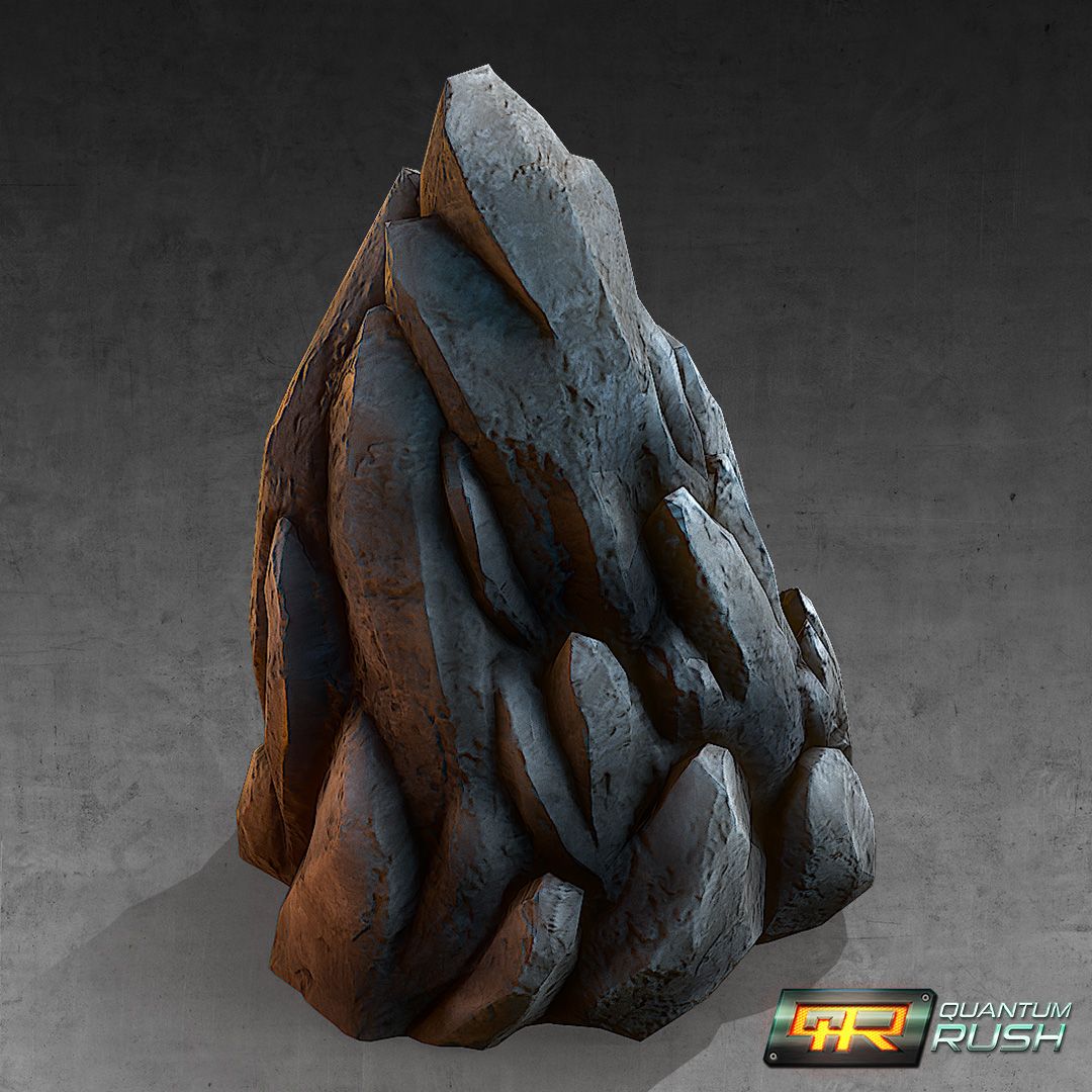 Quantum Rush - Stylized Rocks
