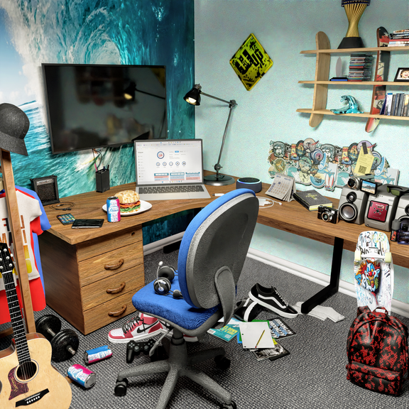 montage reinterpretation in photoshop for 3d scenery