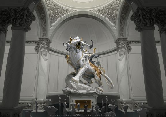 The Immortal Podium: Mythical Tiger | 2D Creature Concept Art