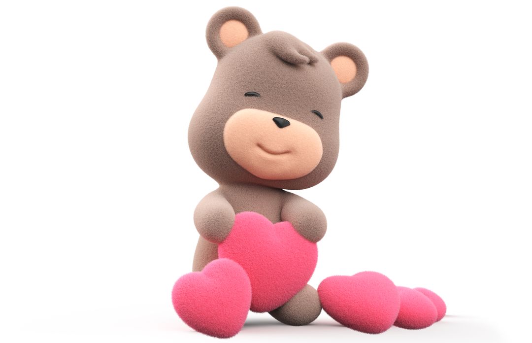 Teddy bear with hearts