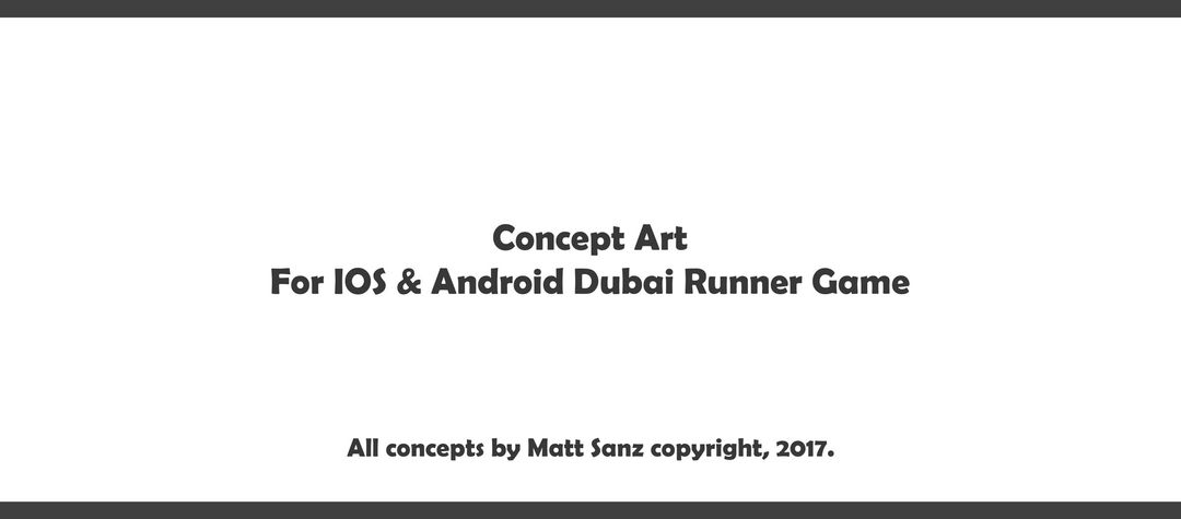 Concept Art for Dubai Runner Game on IOS