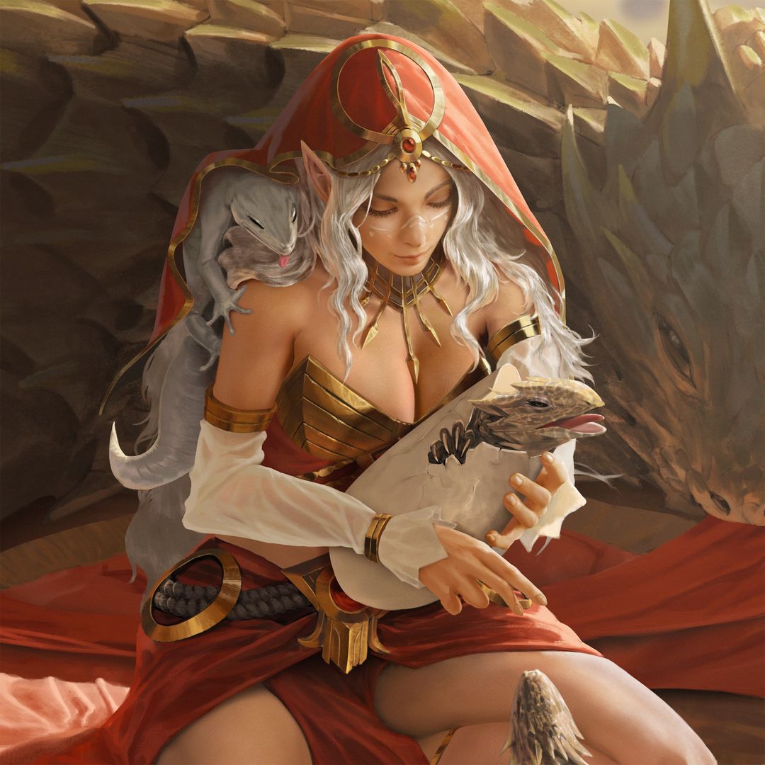 Dragonfall & Puzzles: Desert Elf Priest by Kevin G.