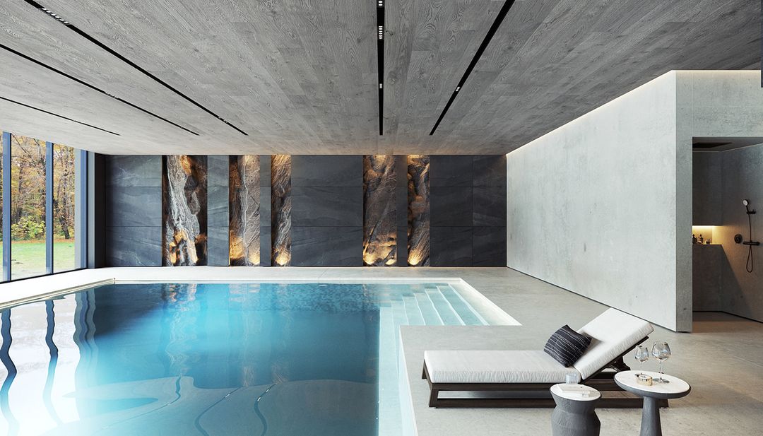 INTERIOR OF RESIDENTIAL HOUSE in forest