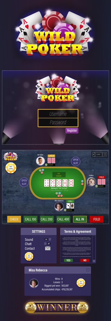 Casino online UI Concepts
