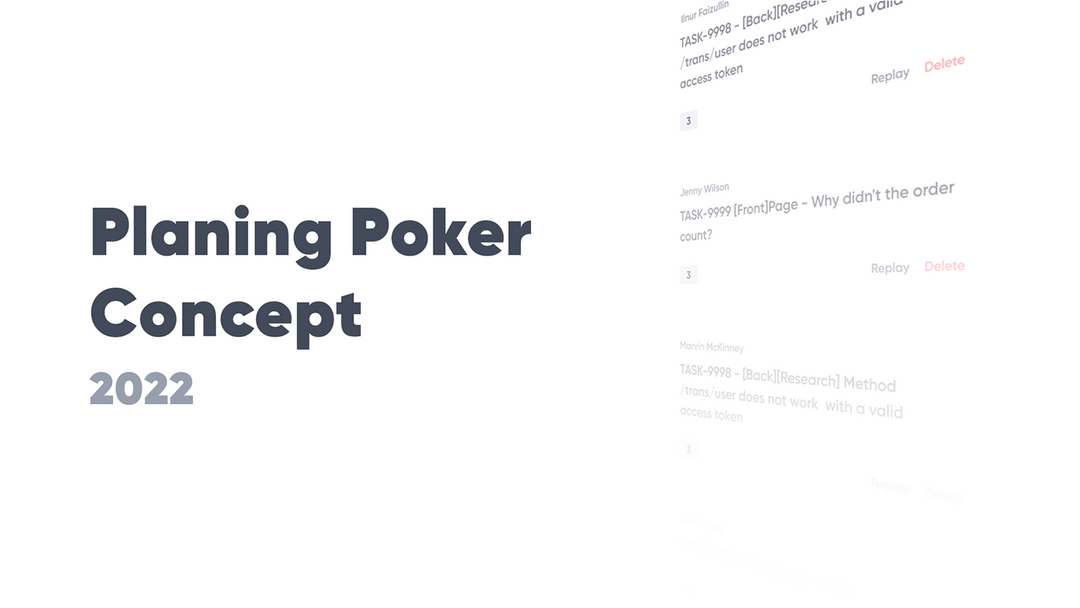 Scrum Planing Poker Concept