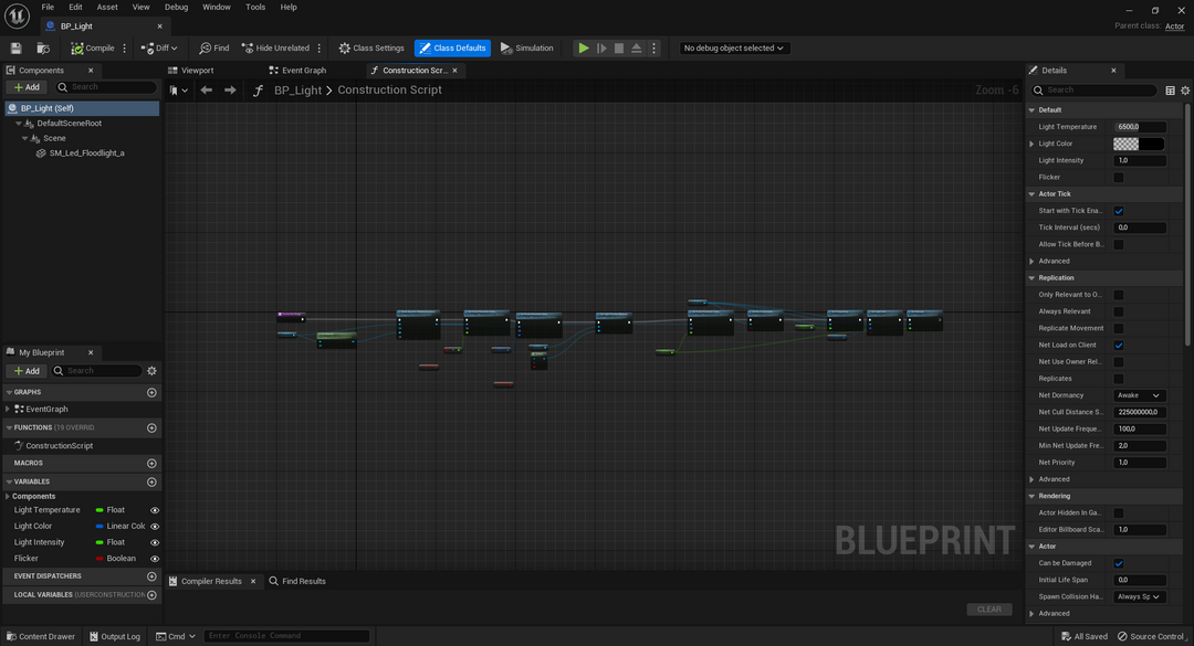 Materials, Functions and Blueprints