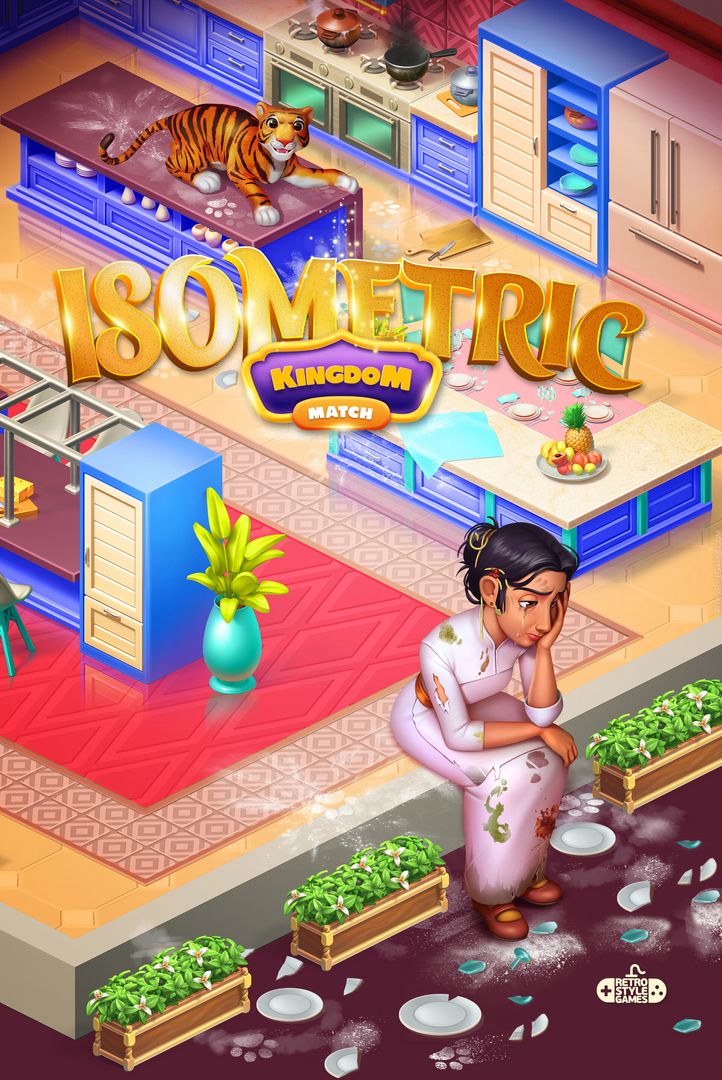Royal Isometric Sprites and 3D Character – Match 3 Game