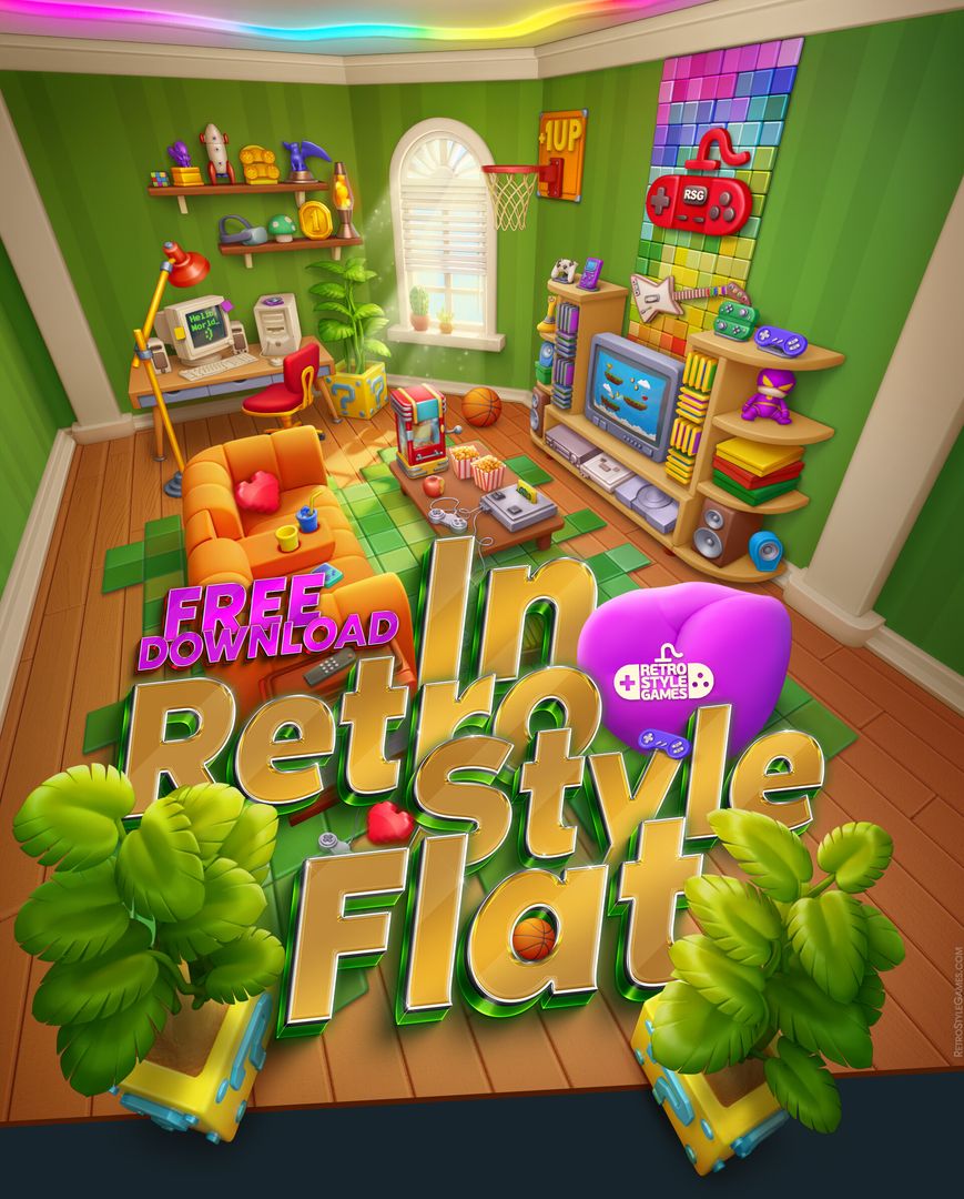 3D and 2D Modeling & Overpaint – Stylized Dream Room