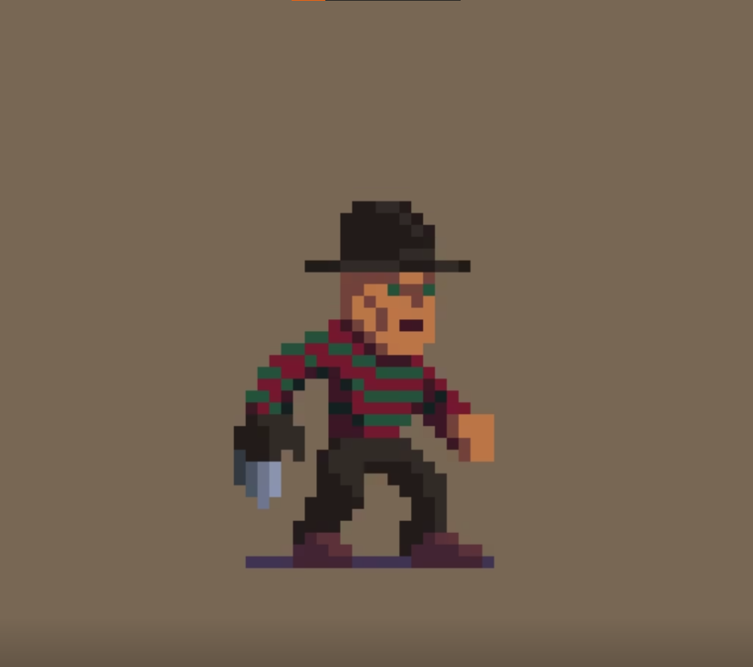 Freddy Krueger idle pixel art animation