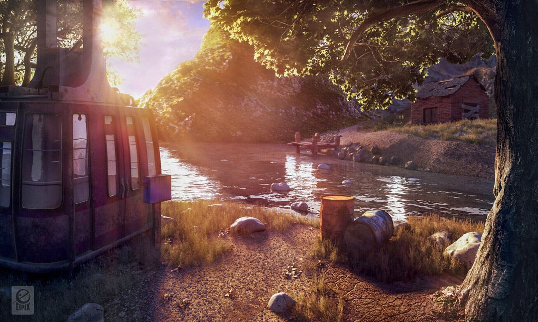 Along the river by Majd A.