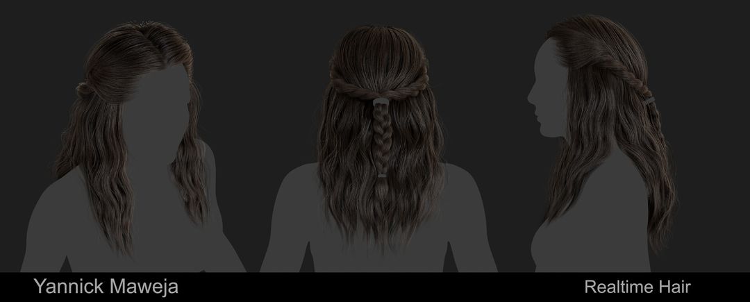 Realtime Twist-back hairstyle