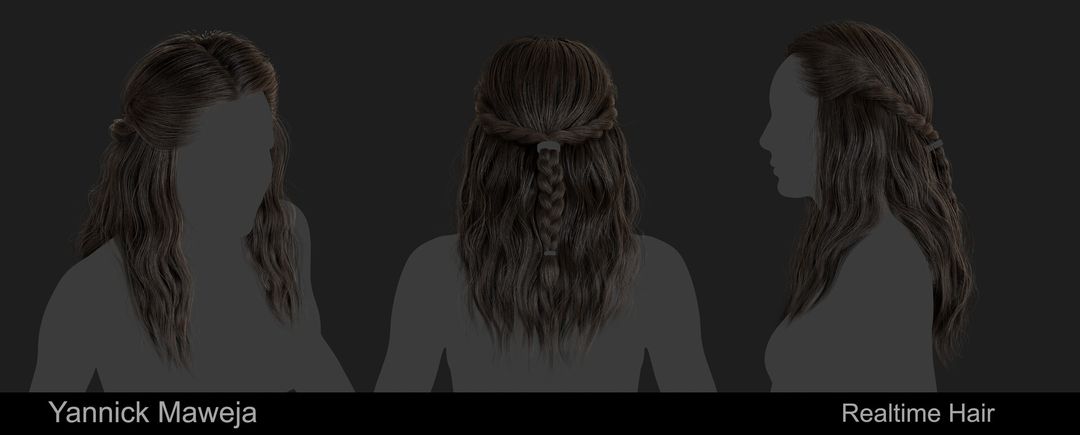 Realtime Twist-back hairstyle by yannick m.