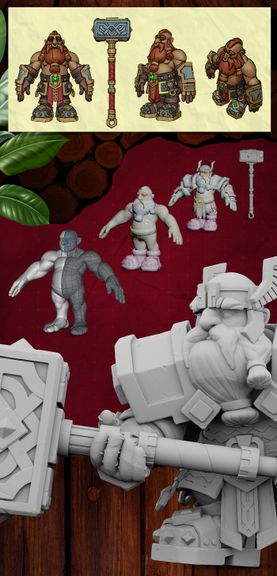 Dwarf Fantasy Character Creation and Animation - Stylized Modeling