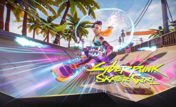 Cyberpunk Skater Girl – Real-Time 3D Game Location