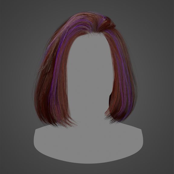 Low poly real time hair cards