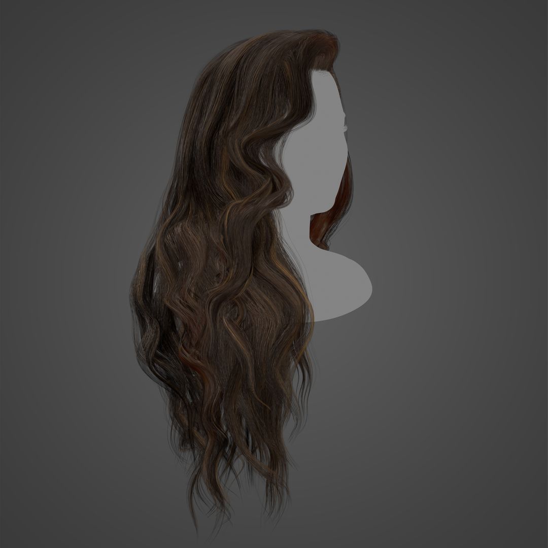 Low poly real time hair cards for games