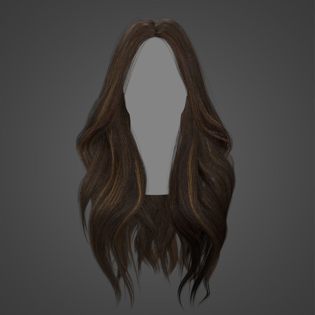 Low poly real time hair cards for games