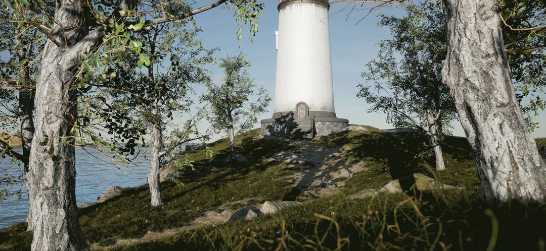 3D art lighthouse made in Unreal Engine 4