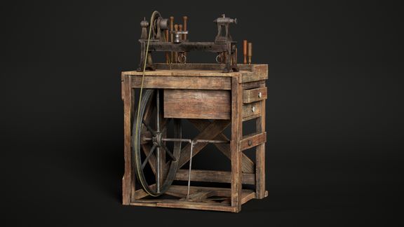 Antique Woodworker's Lathe