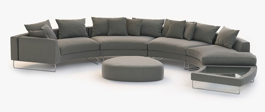 Curved Sectional Sofa Model