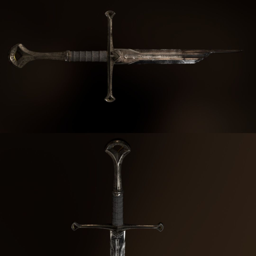 Andúril Sword - Game Ready Asset