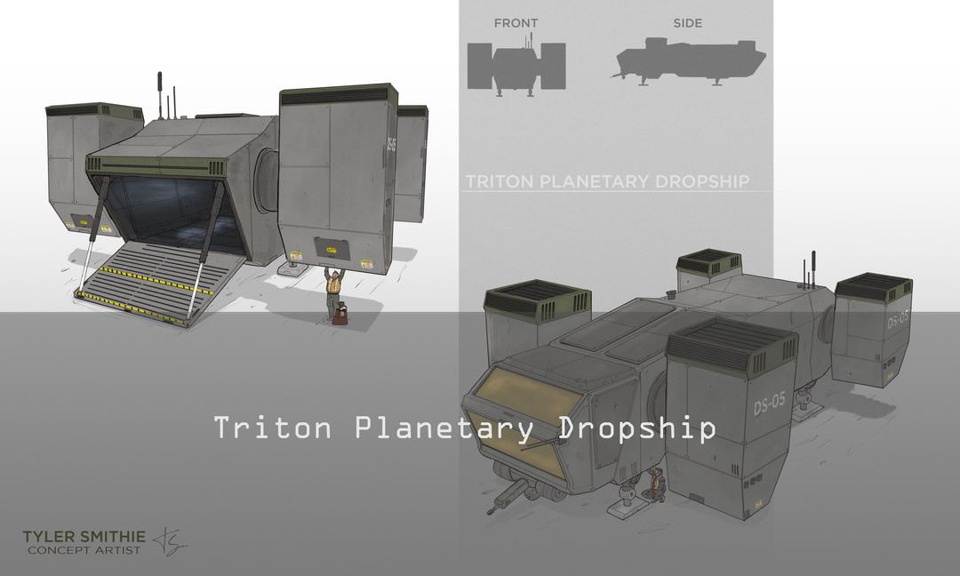 Triton Planetary Dropship by Che Tyler S.