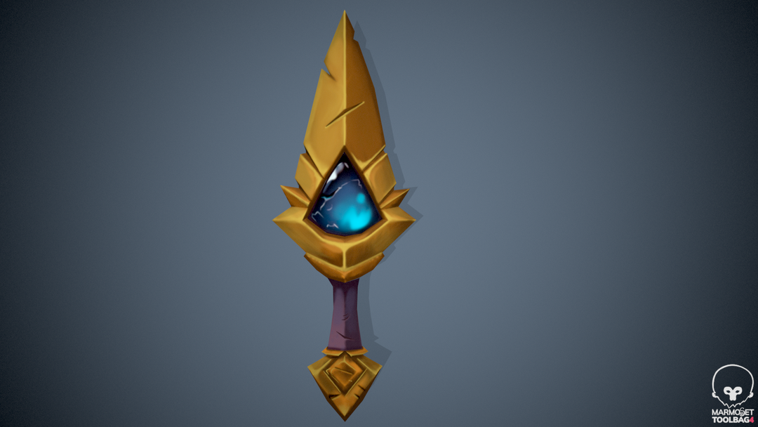 Stylized Golden dagger by Brunno R.