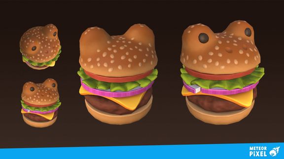 Froggy Burger - 3D Prop