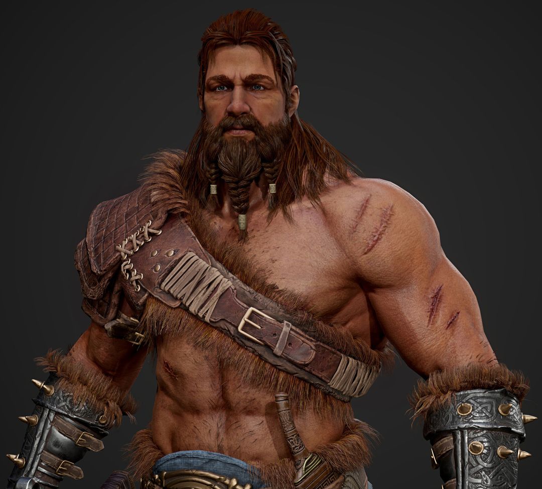 3D Character - Scarred Viking