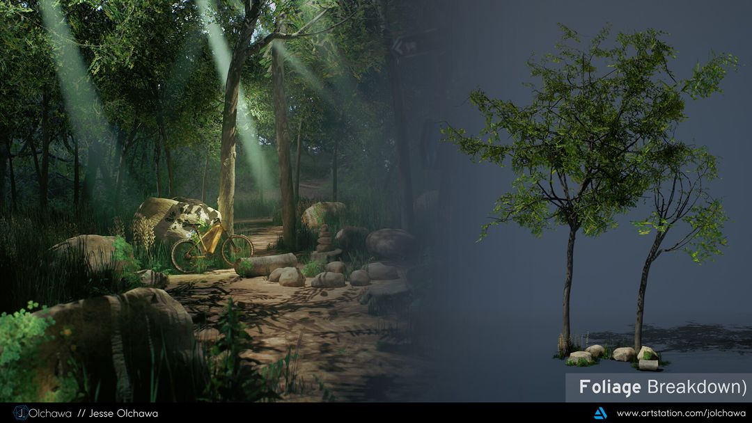 British Woodlands Foliage Kit - UE5 Scene Progress Shot