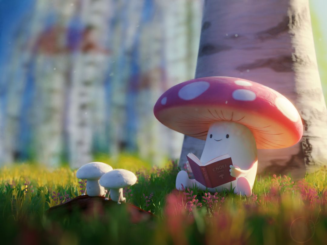 Mushroom - Blender + Substance + Cycle Scene