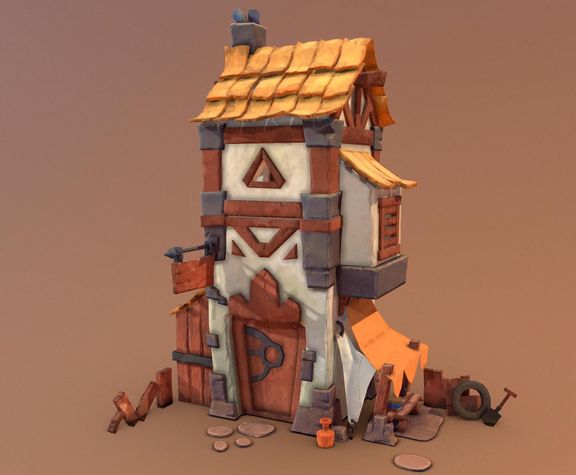 Low Poly - Medieval Hut