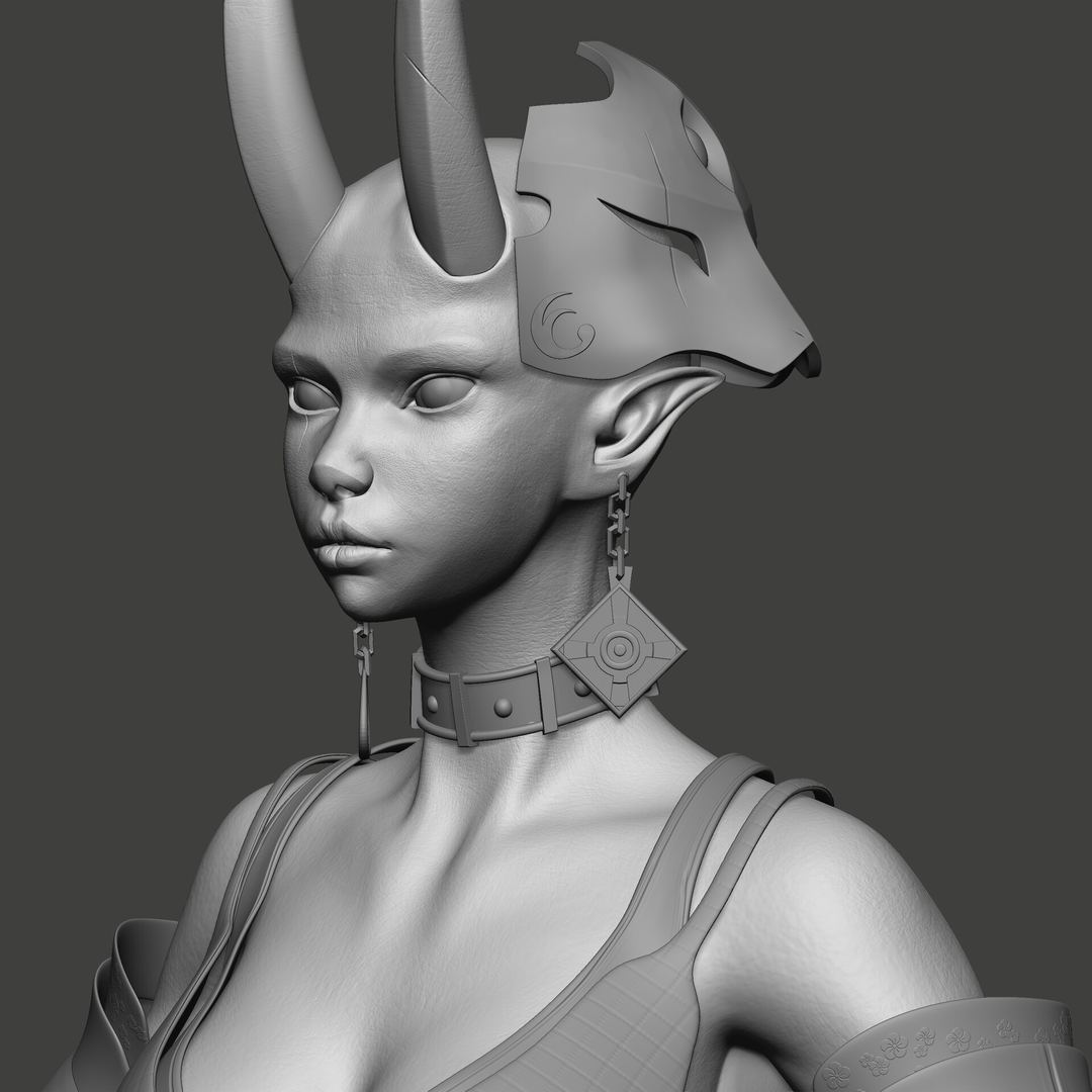 Mina kitsune - Character for Game Study Process