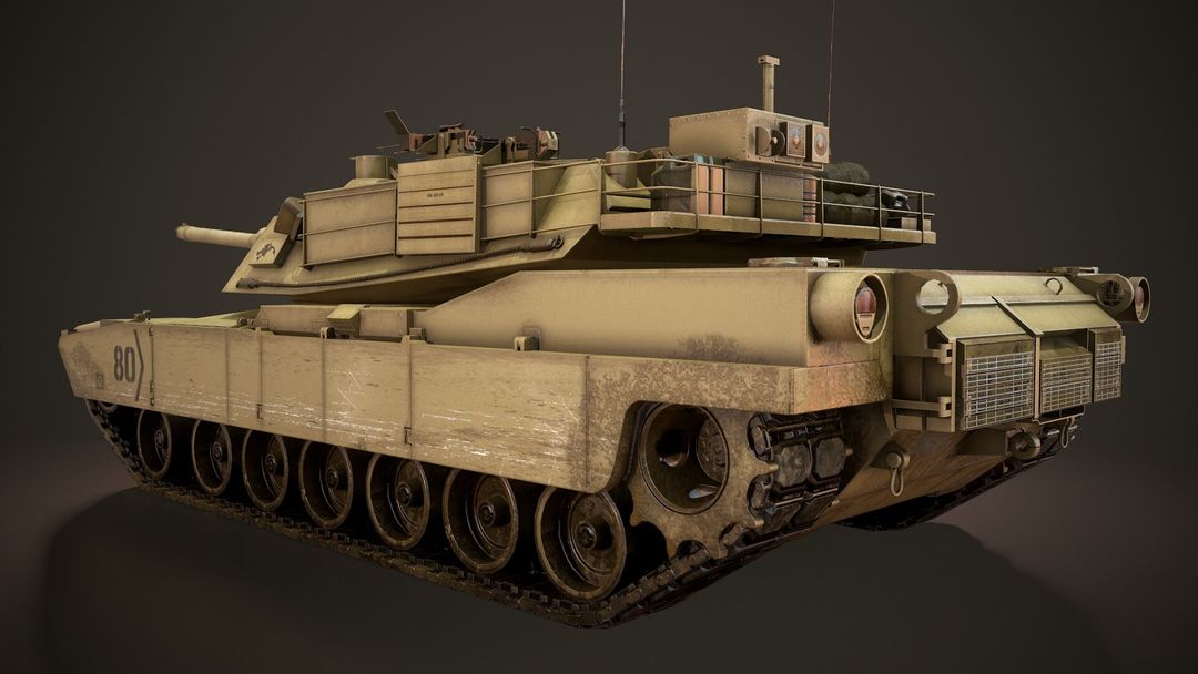 3D Props - M1A2 Abrams Tank