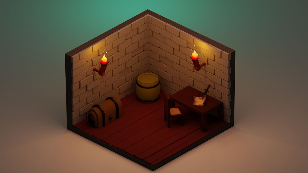 Isometric Castle Room